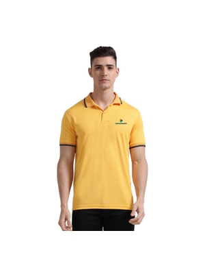 Greys&Blues PrimoKnit Polo Tshirt- Yellow with Black Tipping